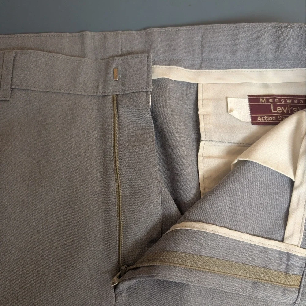 Vintage Levis Action Slacks Mens 37x32.5 Sta-Prest Dress Pant Trousers Straight